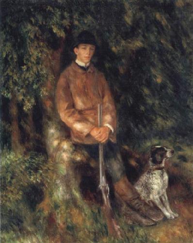 Pierre Renoir Alfred Berard and his Dog oil painting picture